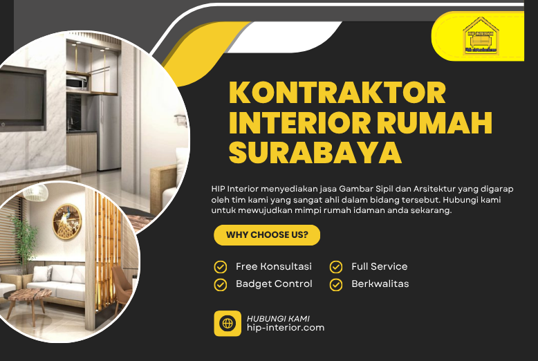 Kontraktor Interior Rumah Surabaya dengan Konsep Modern